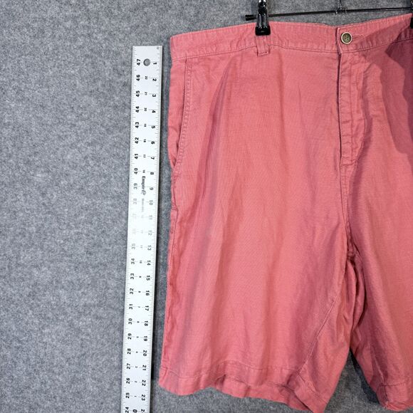Tommy Bahama Men's Salmon Linen & Tencel Blend Relaxed Fit Shorts Size 40 - Picture 13 of 13